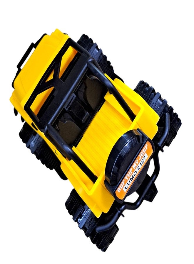 JNiL Pull Back Vehicles Push and Go Crawling Toy Car Jeep for Kids & Children (Yellow) - Image 3